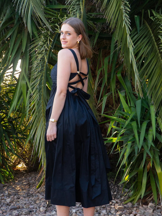 AJE Nova Tie Back Midi Dress